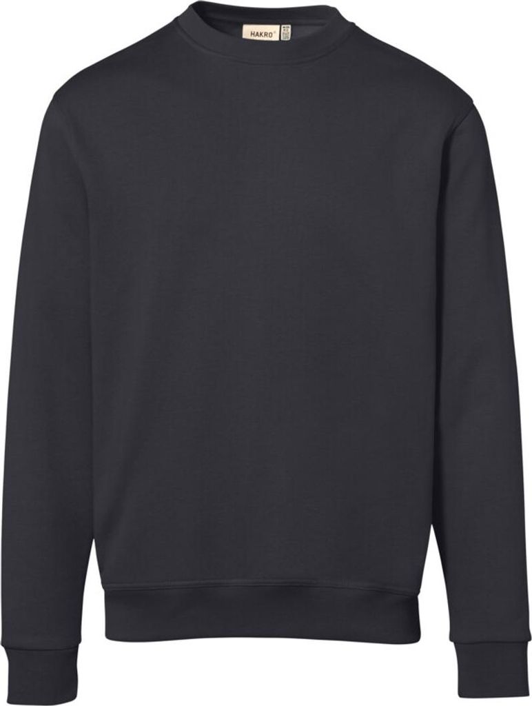 HAKRO Hakro Sweatshirt Baumwolle GOTS #570 Gr. XL karbongrau