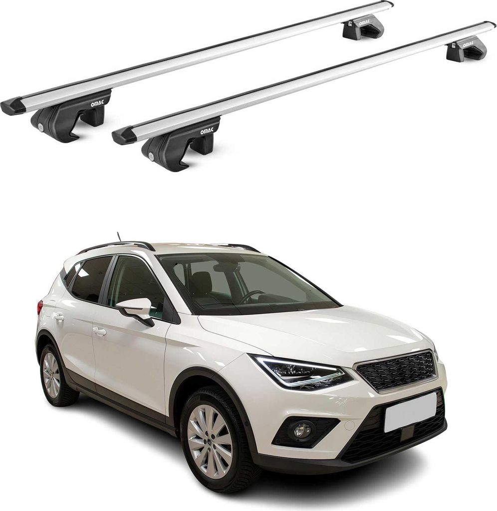 Dachträger Grundtäger für Seat Arona 2017-2025 90kg Aluminium Silber 2 tlg ABE