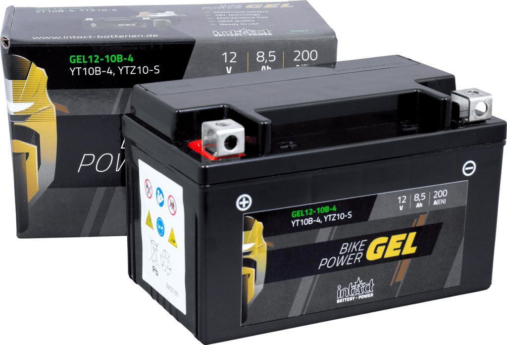 INTACT Bike Power-Batterie GEL YTZ10-S, YT10B-4 Produktbild 