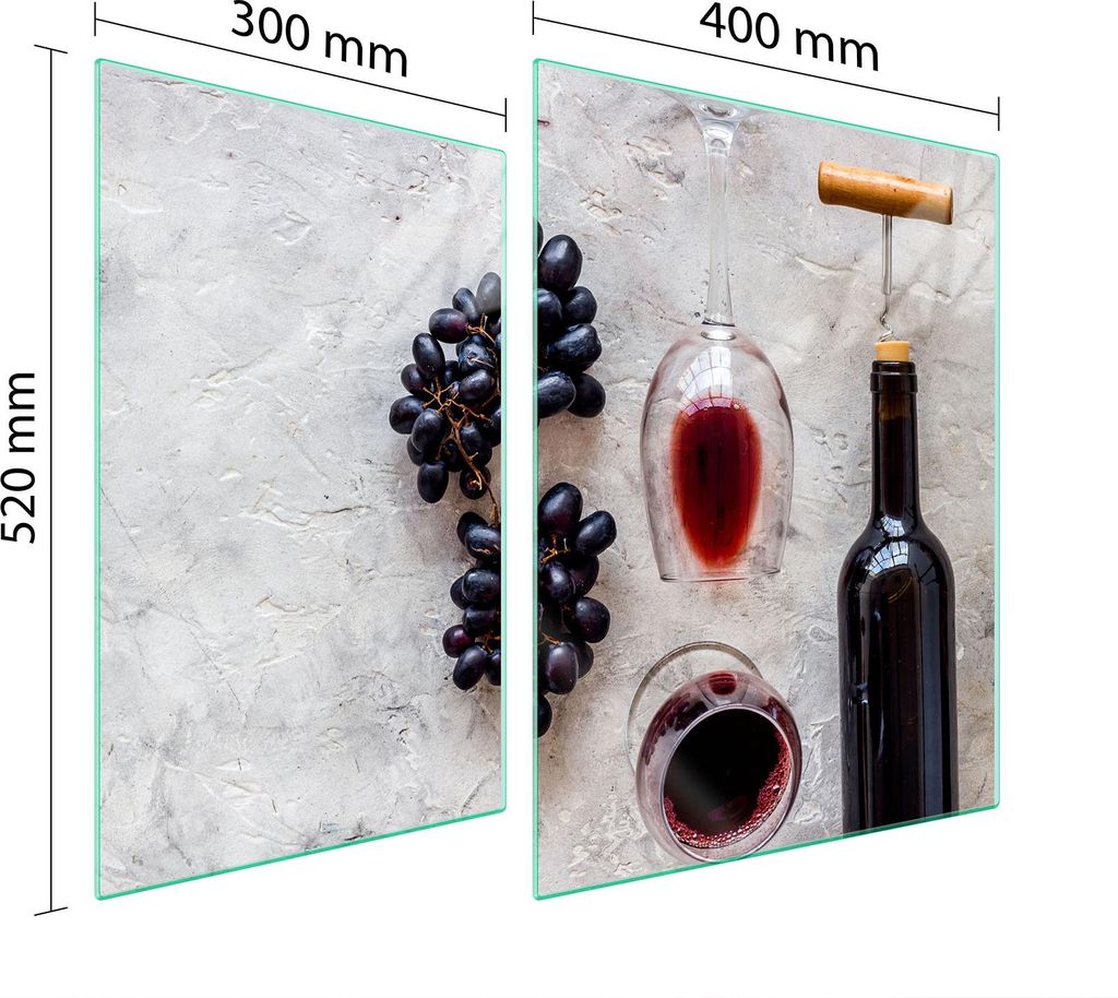 Glasschutzplatte Für Herd 70X52 Wein