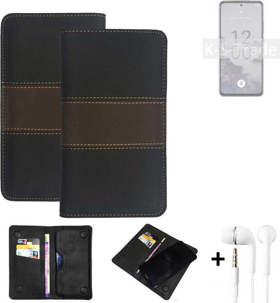 K-S-Trade Handyhülle + Kopfhörer kompatibel mit Nokia X30 5G Schutzhülle Walletcase Bookstyle Tasche Schutz Case Hülle Wallet Cover Kunstleder