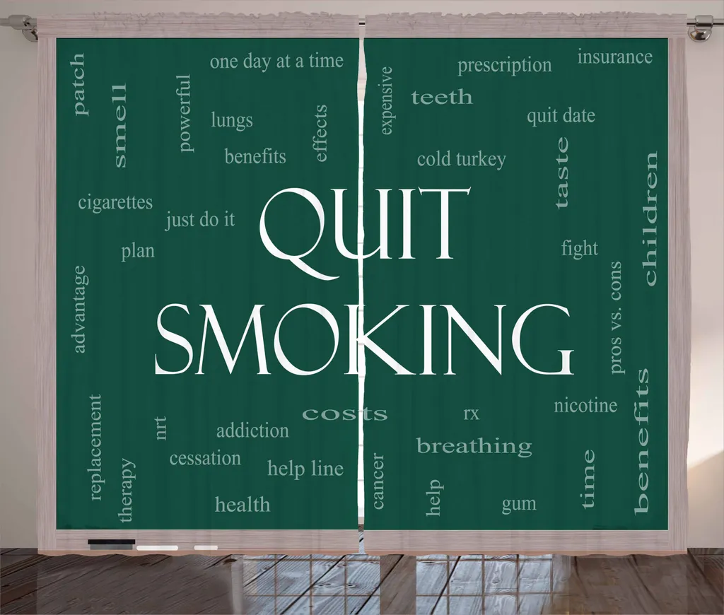 ABAKUHAUS Citazione Tenda rustica, lavagna Smoking Message, tende universali per soggiorno con passanti e ganci, 280 x 225 cm, taupe caldo verde bianco