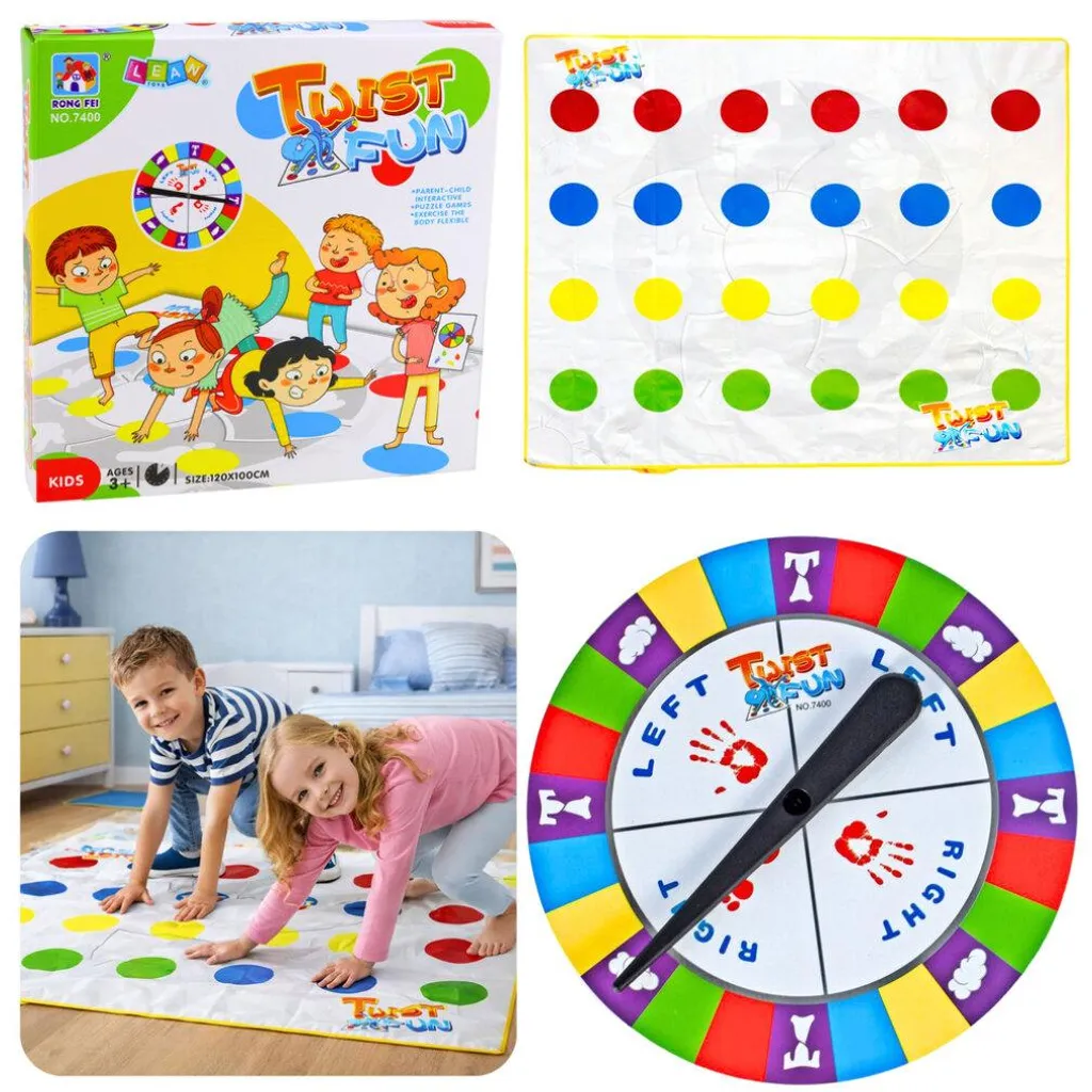 Family Twist Fun Mat : Jeu d'arcade à roue aléatoire pour toute la famille