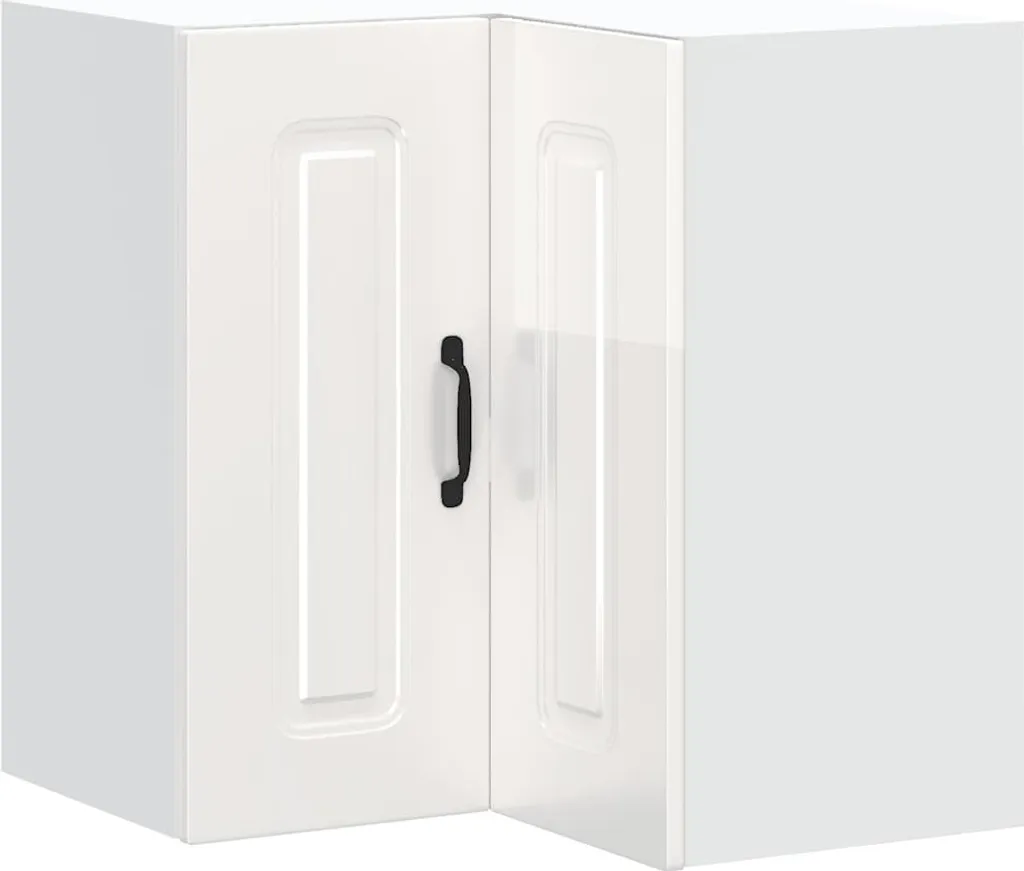 Mobile Pensile Angolare Kalmar Bianco Glossy SYFAX - Arredo Moderno