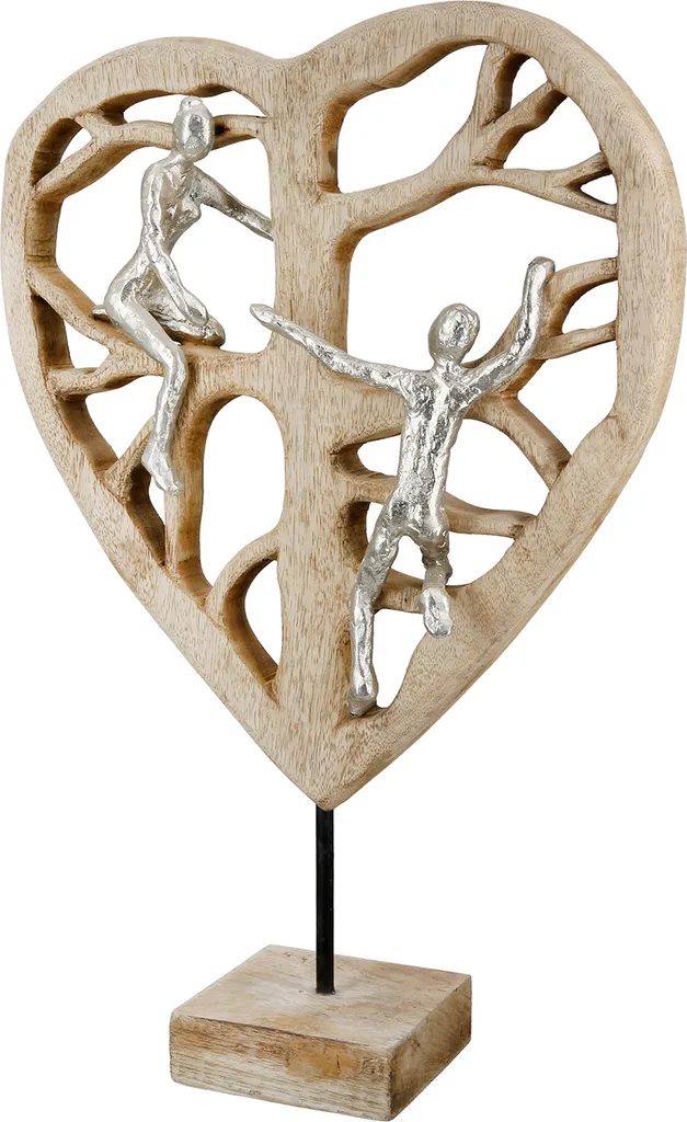 Sublimez votre Déco Murale avec cette Sculpture Cœur en Bois et Inox