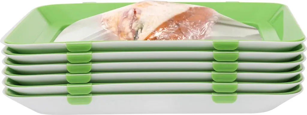 Vassoio Sottovuoto Keep-Fresh 6 Pezzi Verde: Addio Sprechi in Frigo