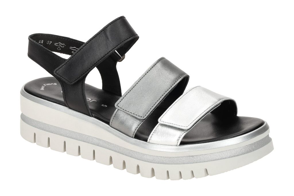 Gabor Plateau Sandaletten Weiblich 31393931313232 Grau 38 1/2 EU