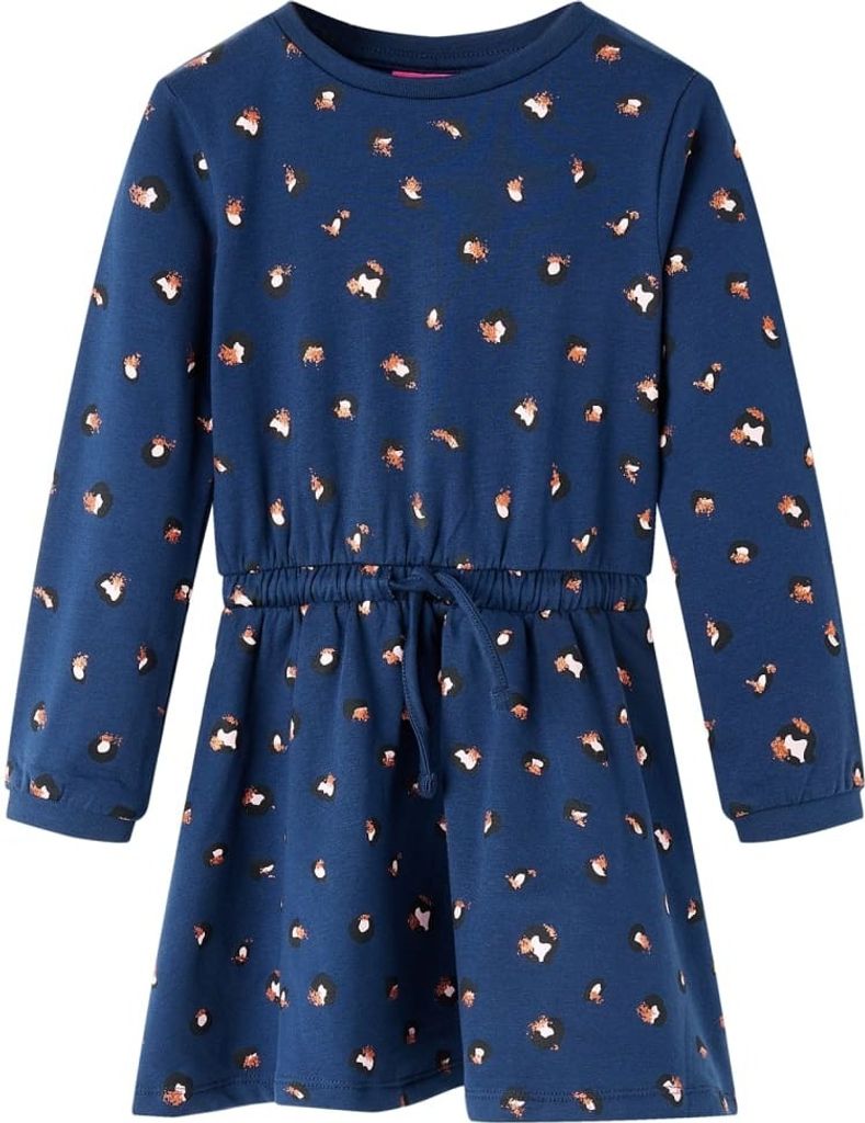 Kinderkleid mit Langen Ärmeln Marineblau 116