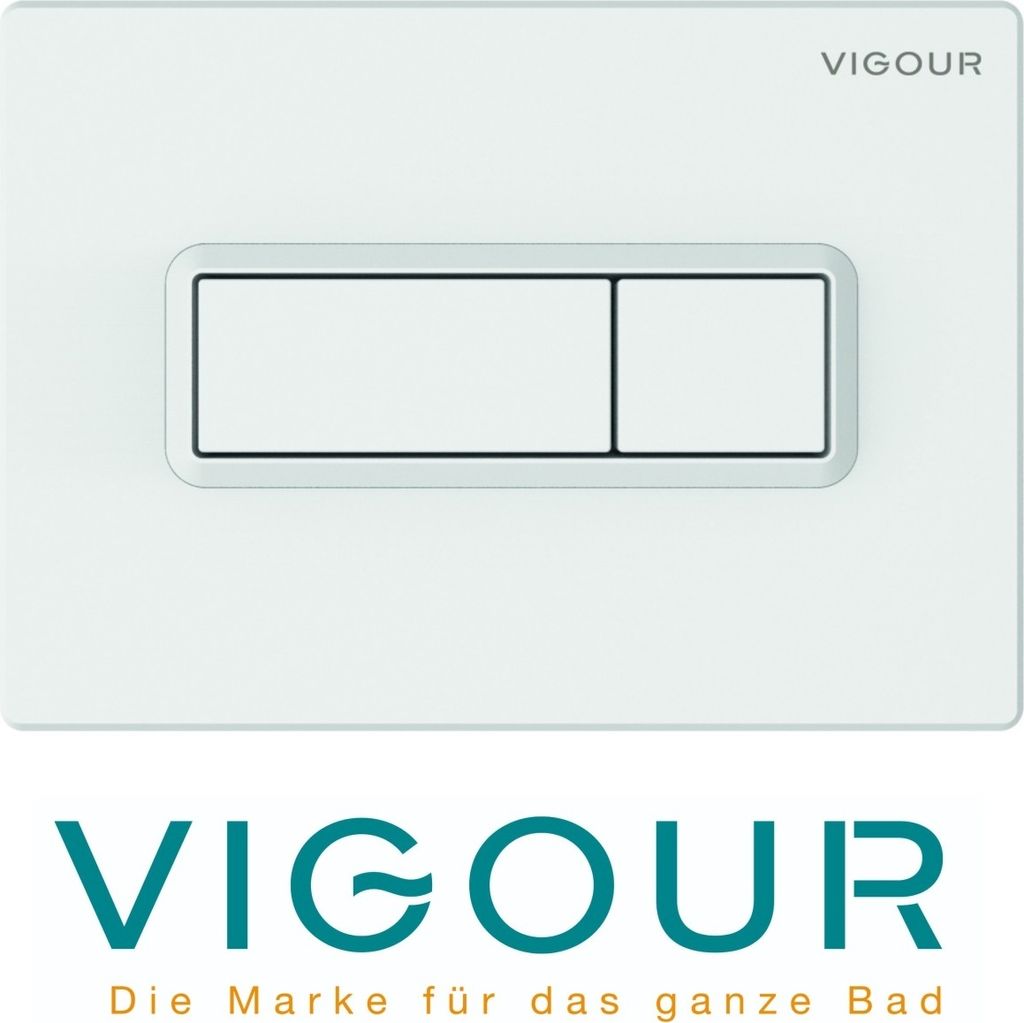 VIGOUR TEES WC-Betätigungsplatte für 2-Mengenspülung, weiß Produktbild 1