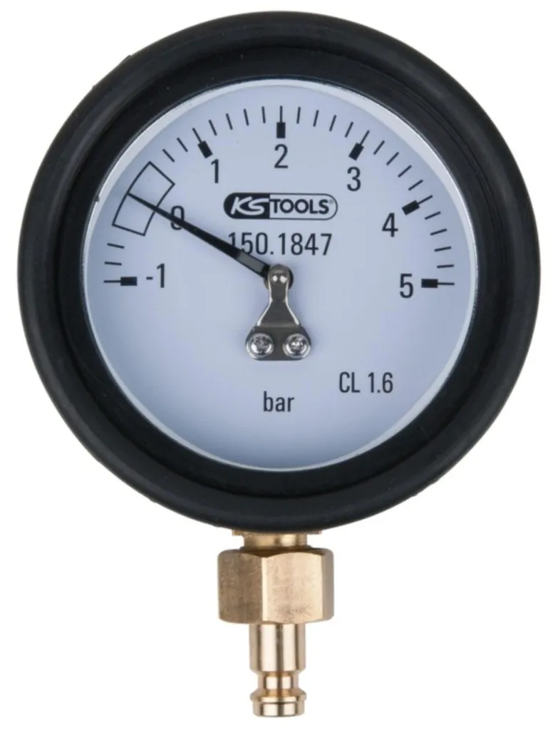 Contrôleur de pression d'air KS Tools 1-5 bar pour pneus et maintenance