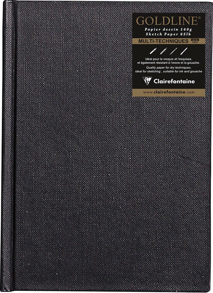 Clairefontaine Sketch Book A6 hoch geleimt weiss