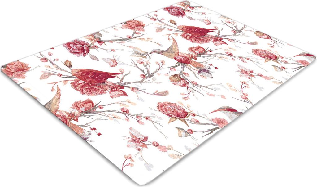 Stuhlunterlage Bürostuhlunterlage 120 cm x 90 cm Bodenmatte Bürostuhlunterlage - Rote Vögel
