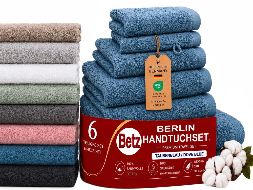 Betz Berlin Handtuch-Set 6 -teilig – 100% Baumwolle –® Produktbild 