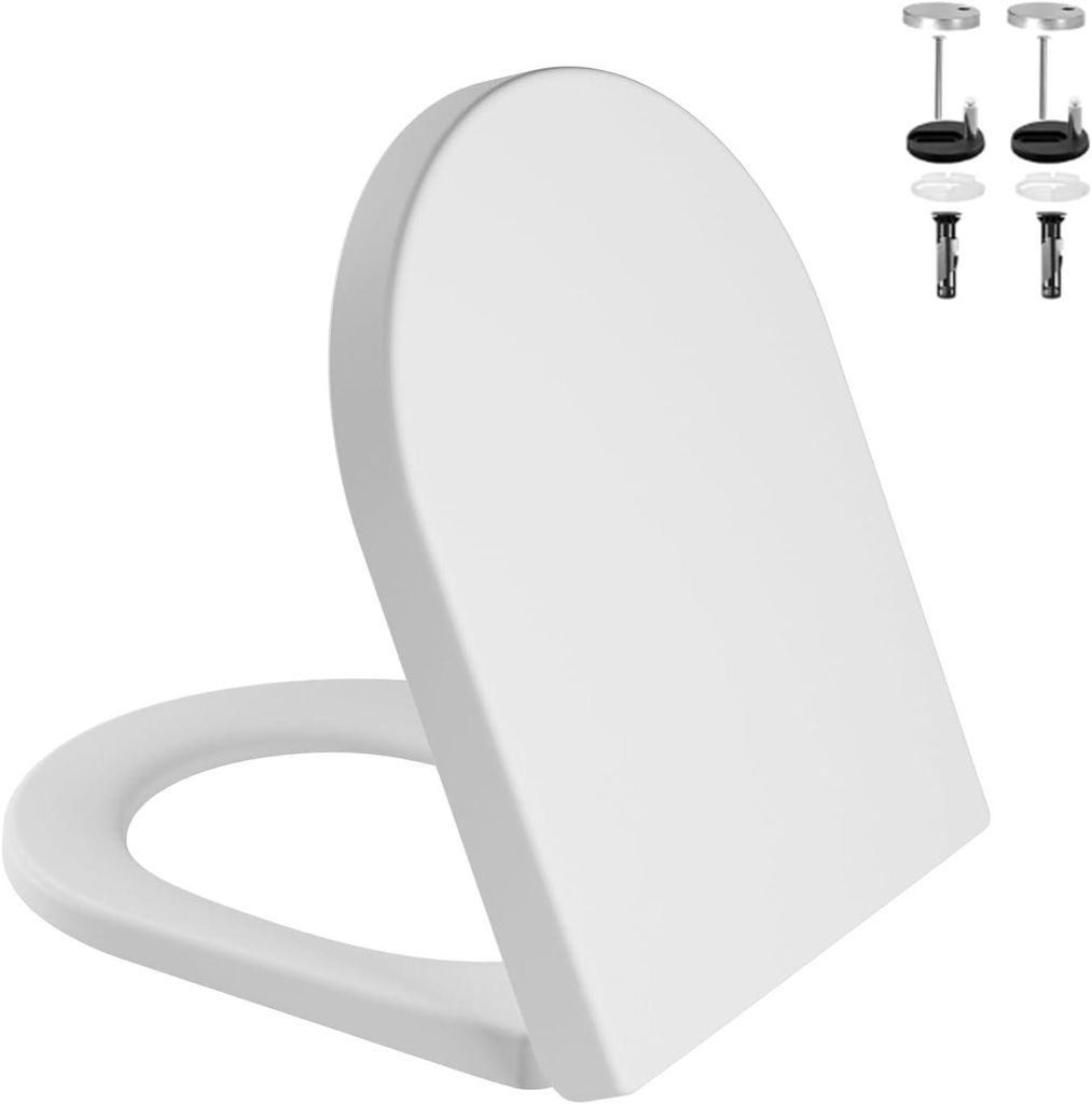 WC-Sitz D-Form Duroplast Absenkautomatik Soft-Close Produktbild 