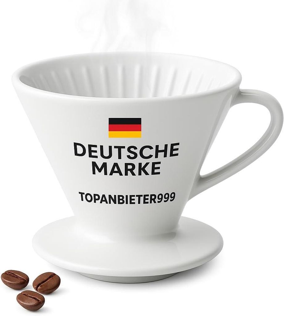Kaffeefilter weiß Keramik Größe 4 Handfilter wiederverwendbar