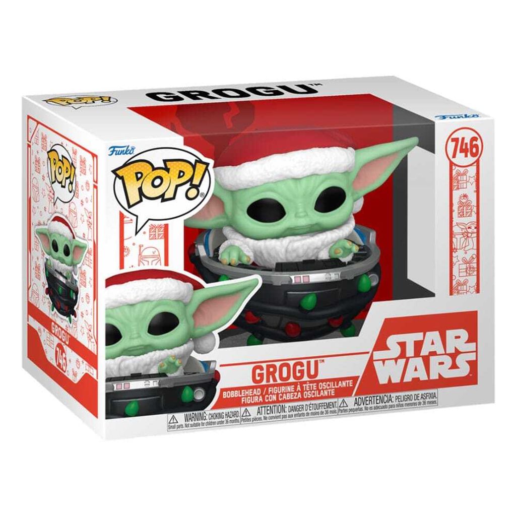 Figurka POP Star Wars Grogu z Mikołajem w wózku dziecięcym Zdjęcie produktu 