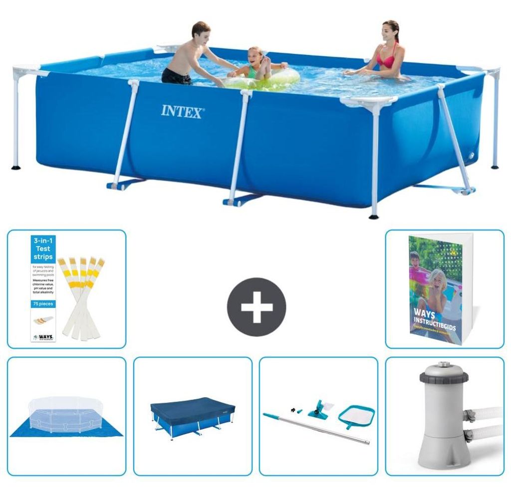 Rechteckiger Frame Pool - 300x200x75 cm - 7-teilig S51