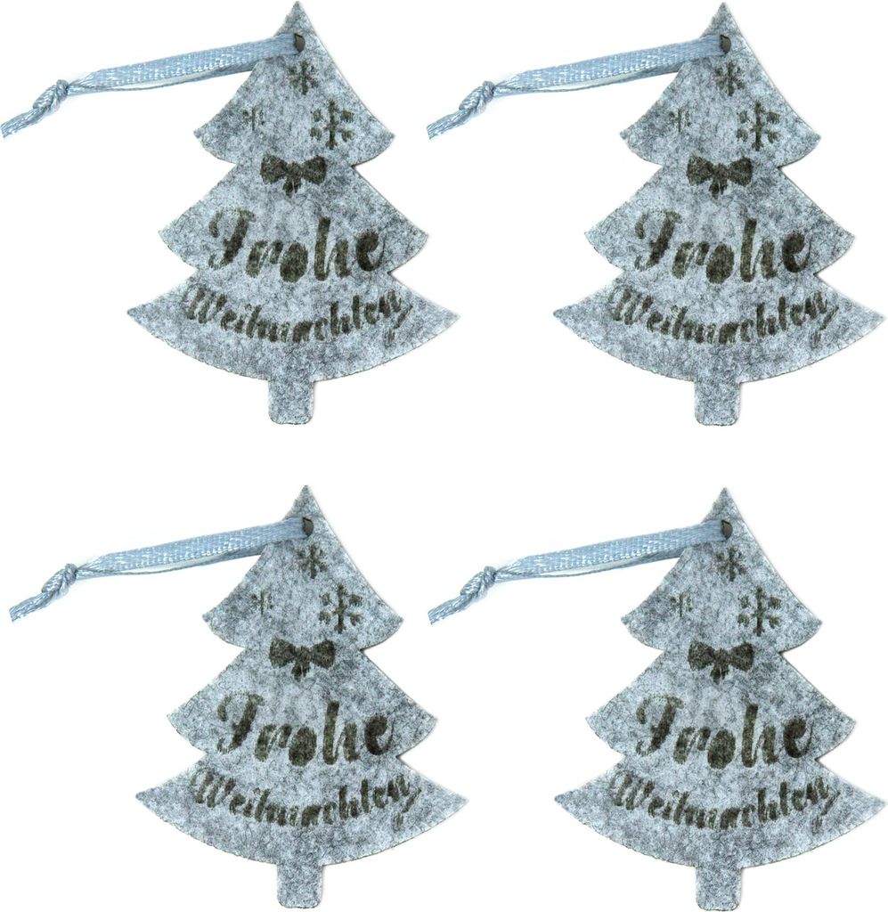 Oblique Unique 4 Filz Geschenkanhänger Tannenbaum Frohe Produktbild 2