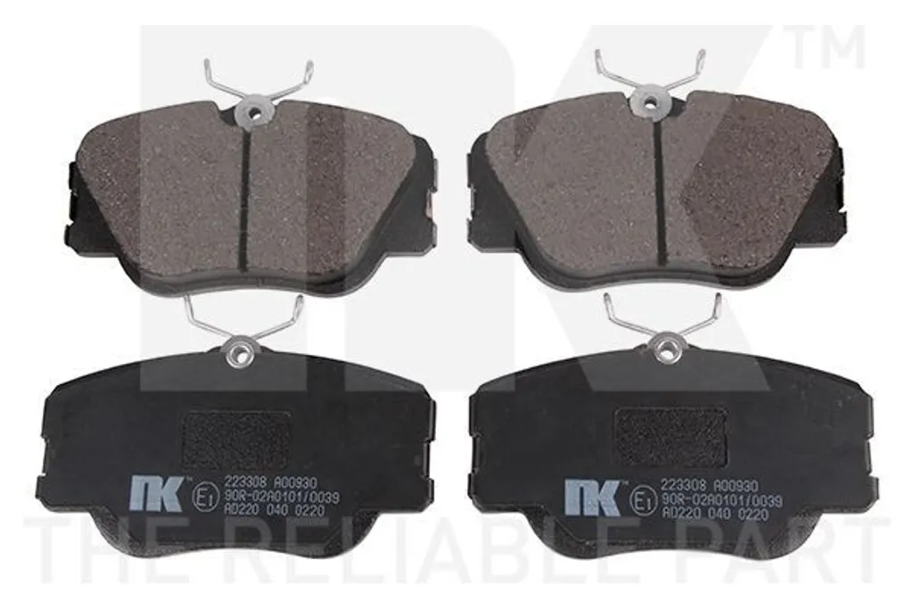 Garnitures de frein NK 223308 jeu de plaquettes de frein de qualité