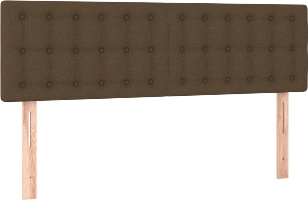 vidaXL Kopfteile 2 Stk. Dunkelbraun 72x5x78/88 cm Stoff