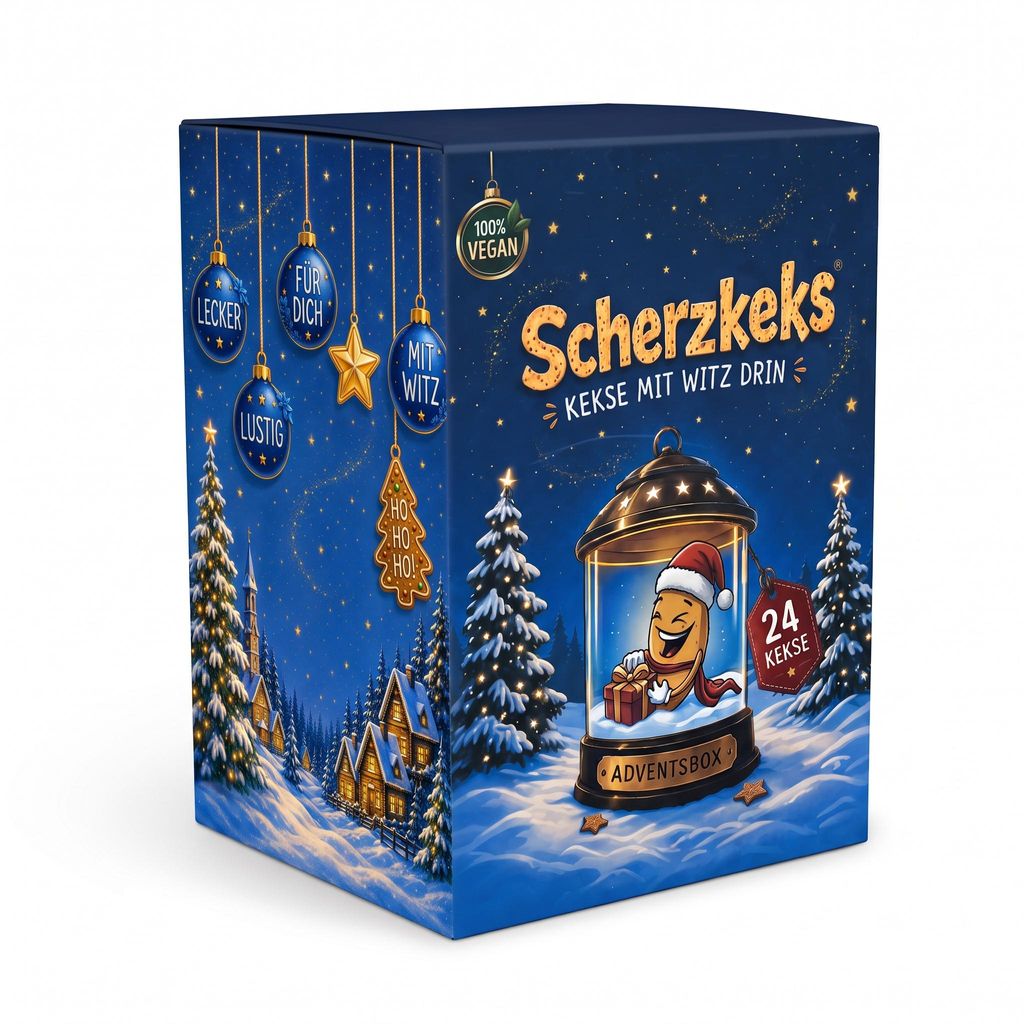 Scherzkeks® - Premium Adventsbox mit 24 Keksen | Produktbild  KI-generiertes Bild