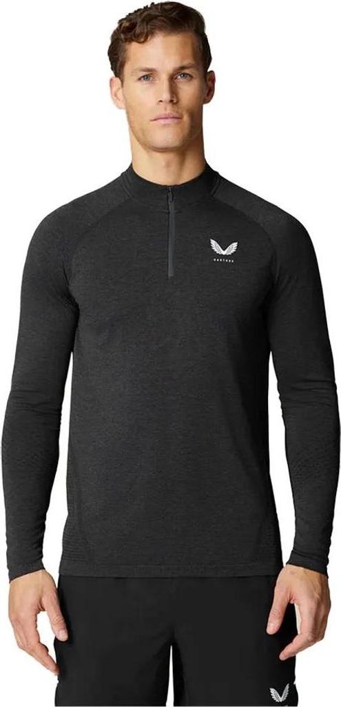 Castore Cme40967 Seamless Halbreißverschluss-sweatshirt Schwarz M Herren Schwarz M