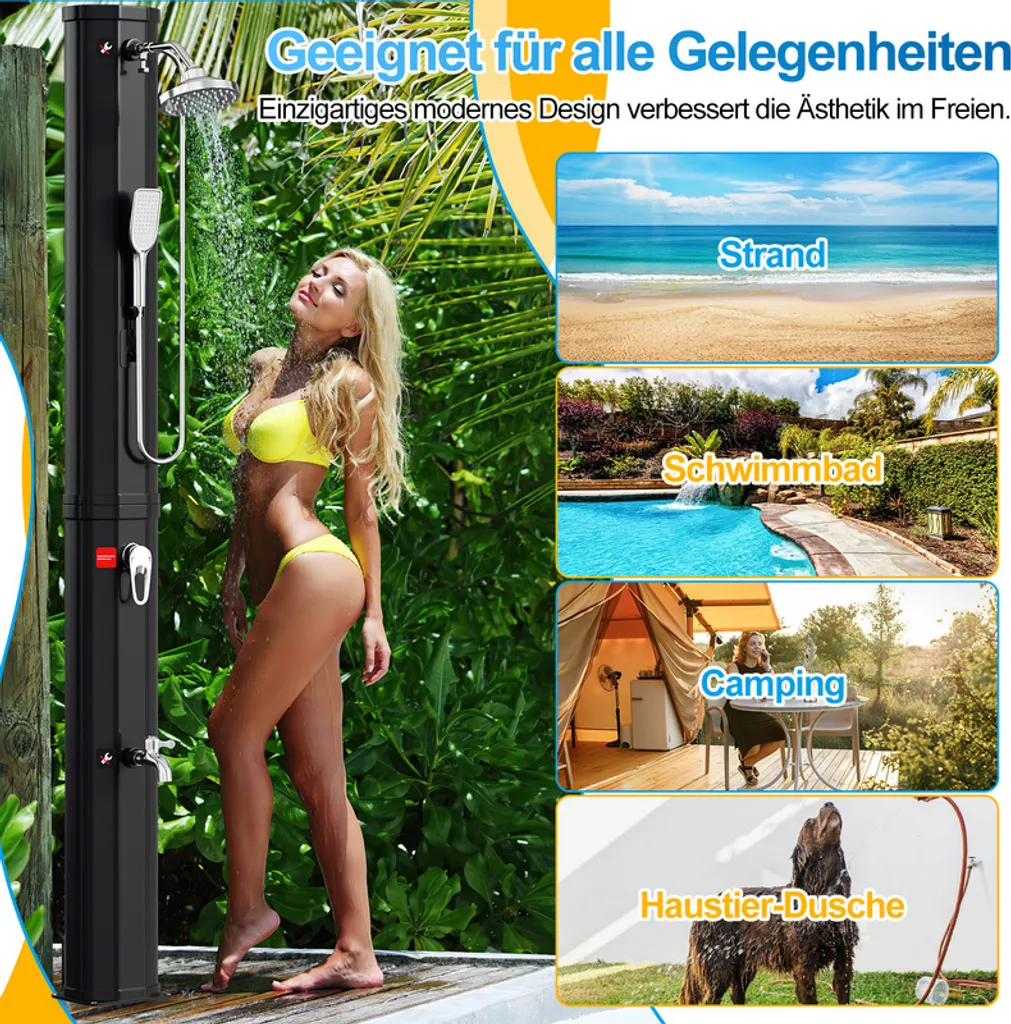 OFFERTA Doccia Solare 40L Giardino Piscina - Prezzo Imbattibile - 5
