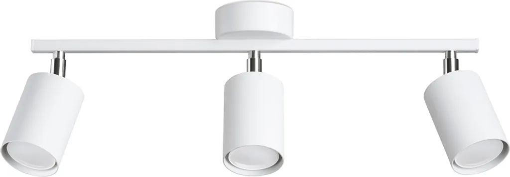 Plafonnier cuisine ou salon blanc LEMMI 3 spots design 46 cm