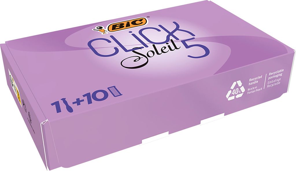 Rasoio Da Donna Bic System Clic Soleil 5 (1+ 10 Ricariche) Immagine del prodotto 