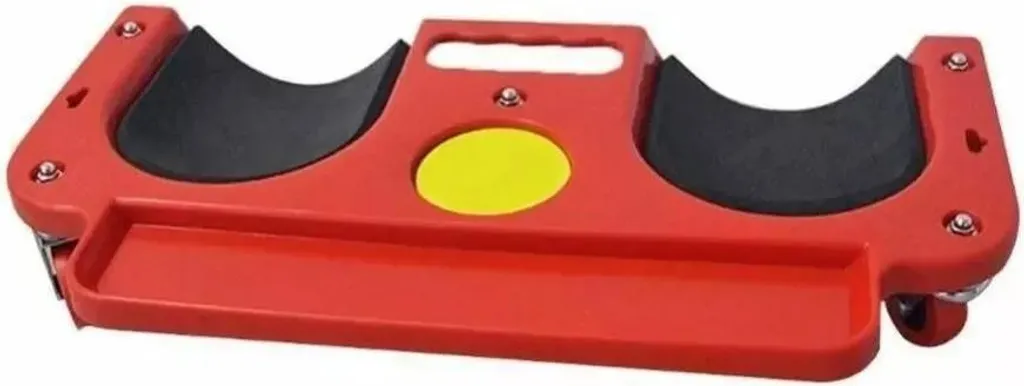 Genouillères à roulettes Pro Rouge en ABS Robuste avec Rembourrage Gel