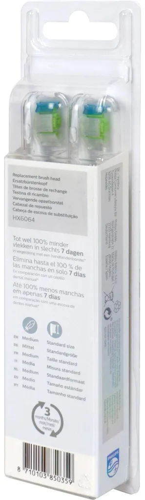 Lot de 4 Têtes de Brosse à Dents Électrique Philips Sonicare HX6064/10 - 11
