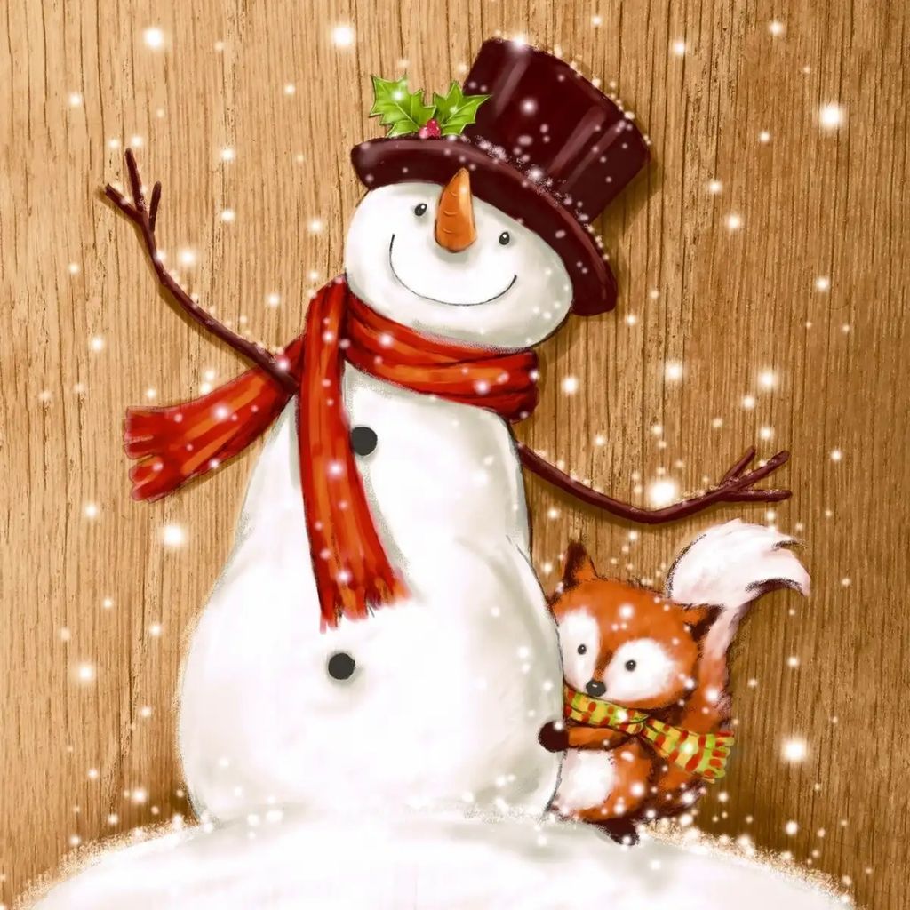Servietten 24x24cm Cheery SnowmanMix, 20er, 3-lagig, Paper+Design