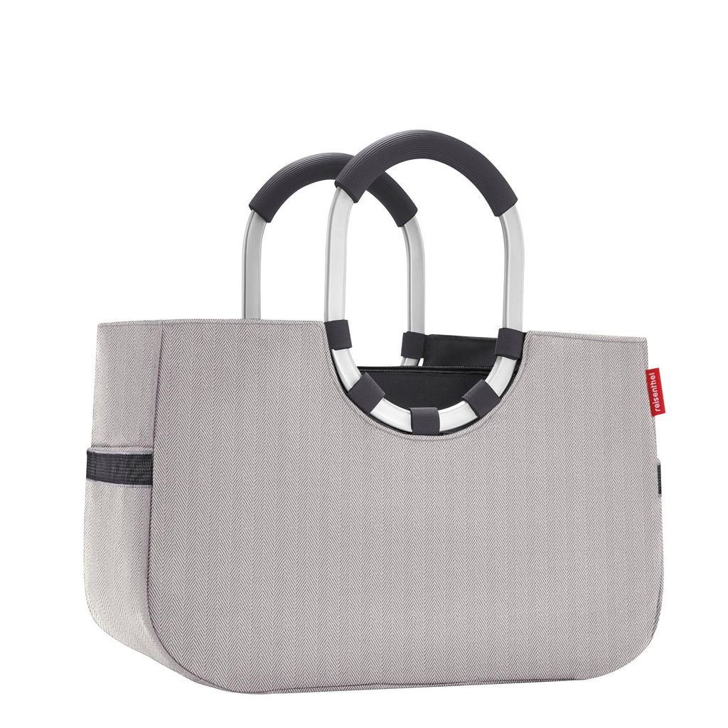 loopshopper Einkaufstasche Handtasche M herringbone grey - Produktbild 