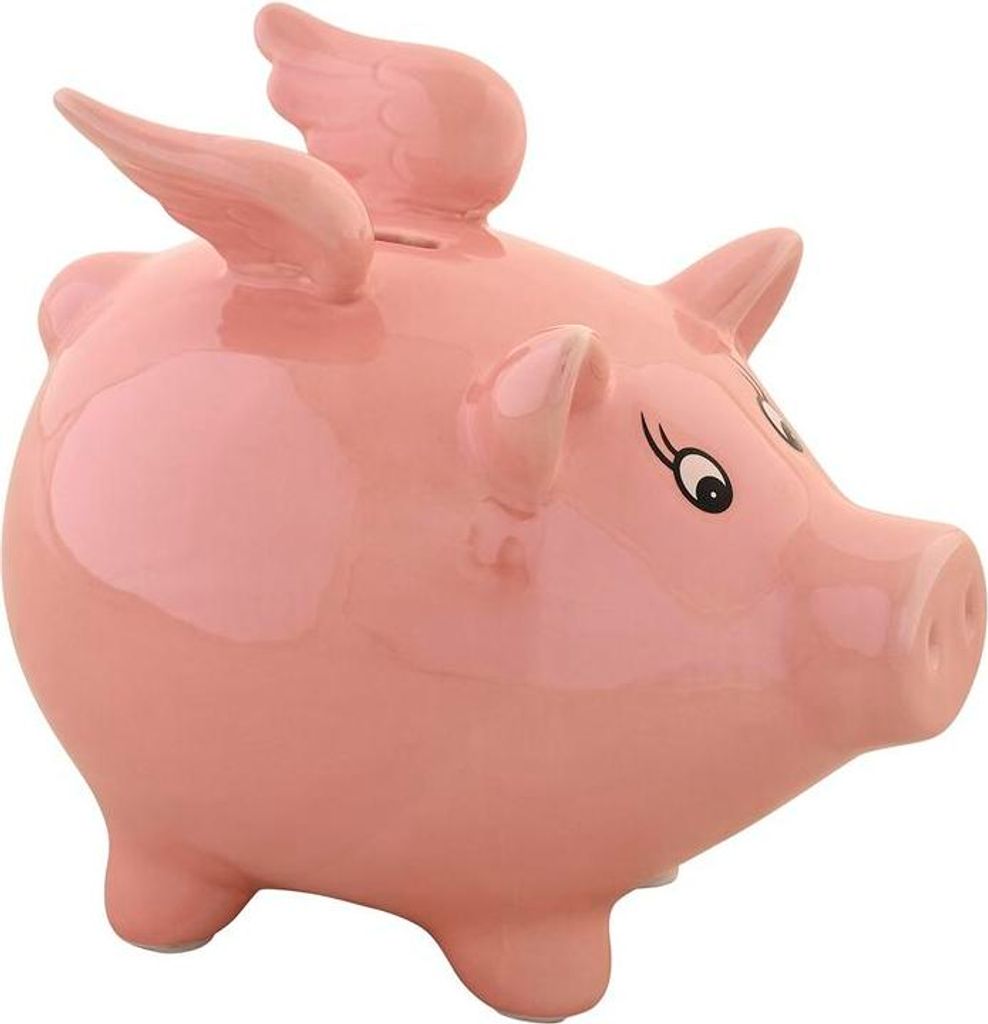 Sparbüchse DKD Home Decor Dolomite Für Kinder Moderne Schwein Irisierend 16,5 x 11,5 x 15 cm