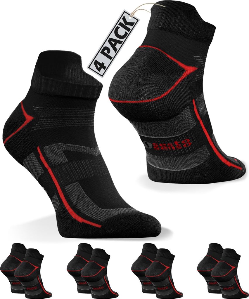 Sesto Senso Herren Sport Socken SKB07 - Atmungsaktiv und Nahtlos, Poliamid Material, Thermoregulierung, Elastische Elemente, Ideal für Sportliche ...