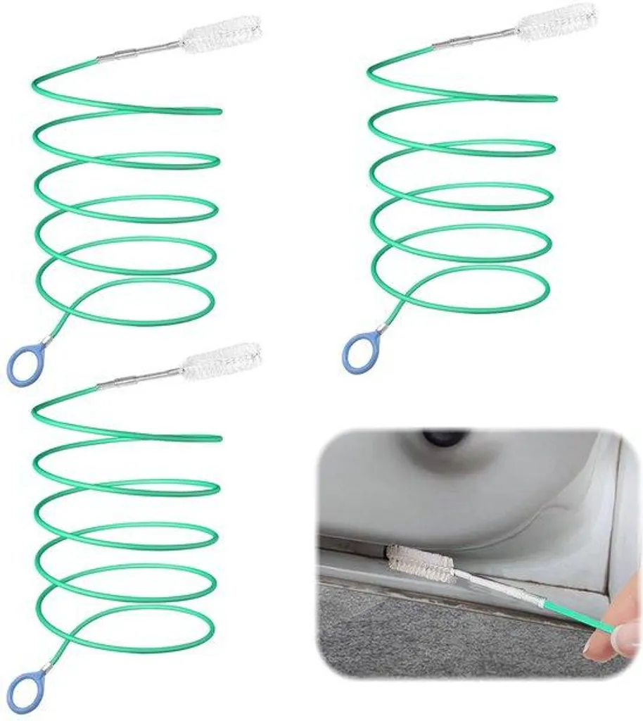 Kit brosse flexible extra-longue 3m pour tuyau et conduit de voiture