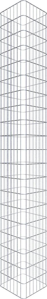 Gabionensäule eckig 37 cm x 37 cm, 200 cm Höhe, MW 5 cm x 10 cm