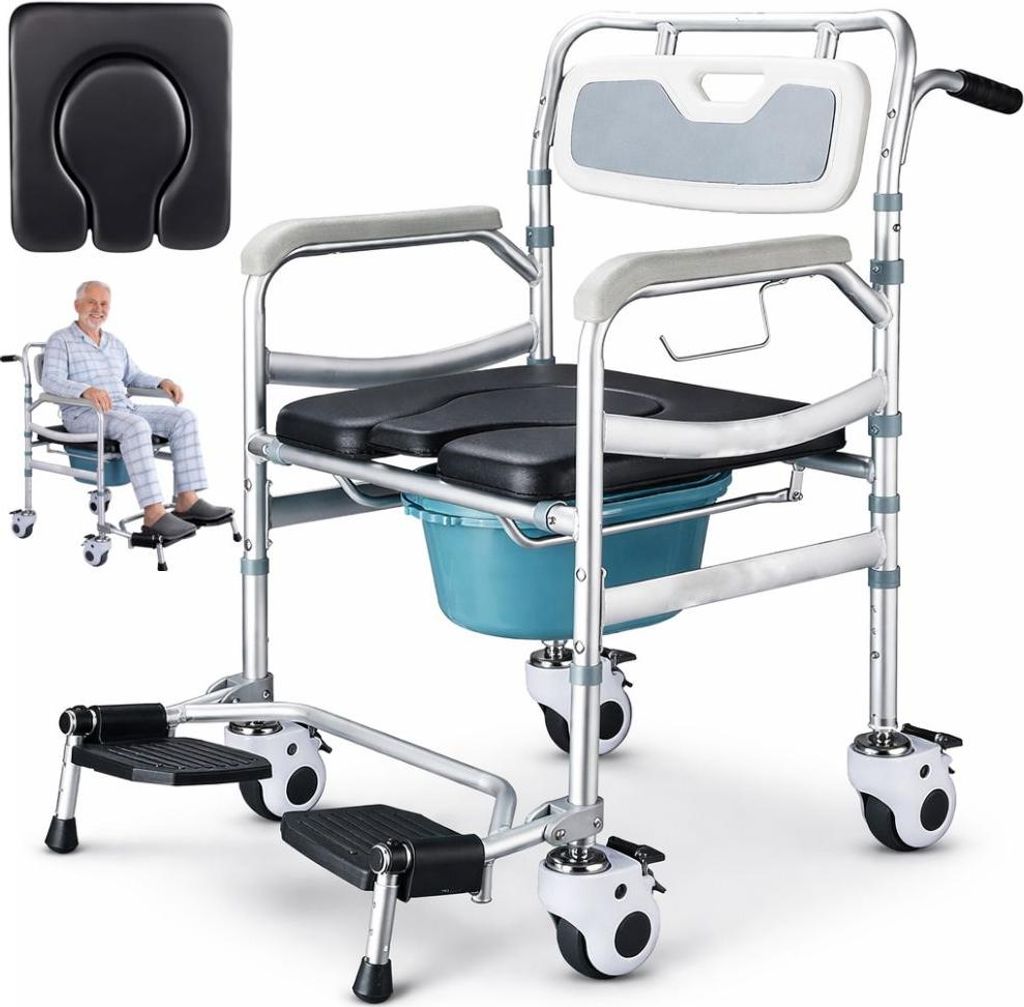 Multifunktionaler 5-in-1-WC-Sitz, fahrbares WC, Linomag®, Produktbild 