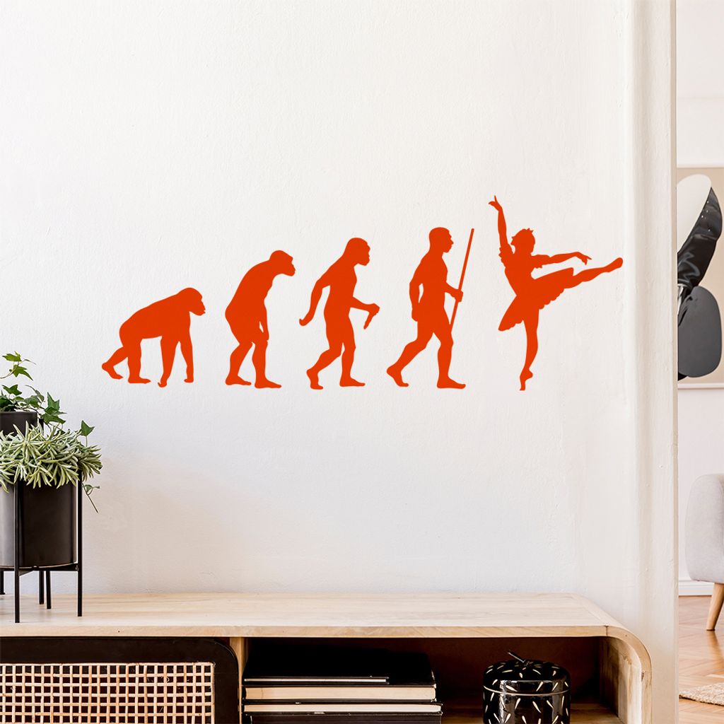 Ballerina Ballett Evolution Wandtattoo Wandaufkleber Wall Sticker - Dekoration, Küche, Wohnzimmer, Schlafzimmer, Badezimmer
