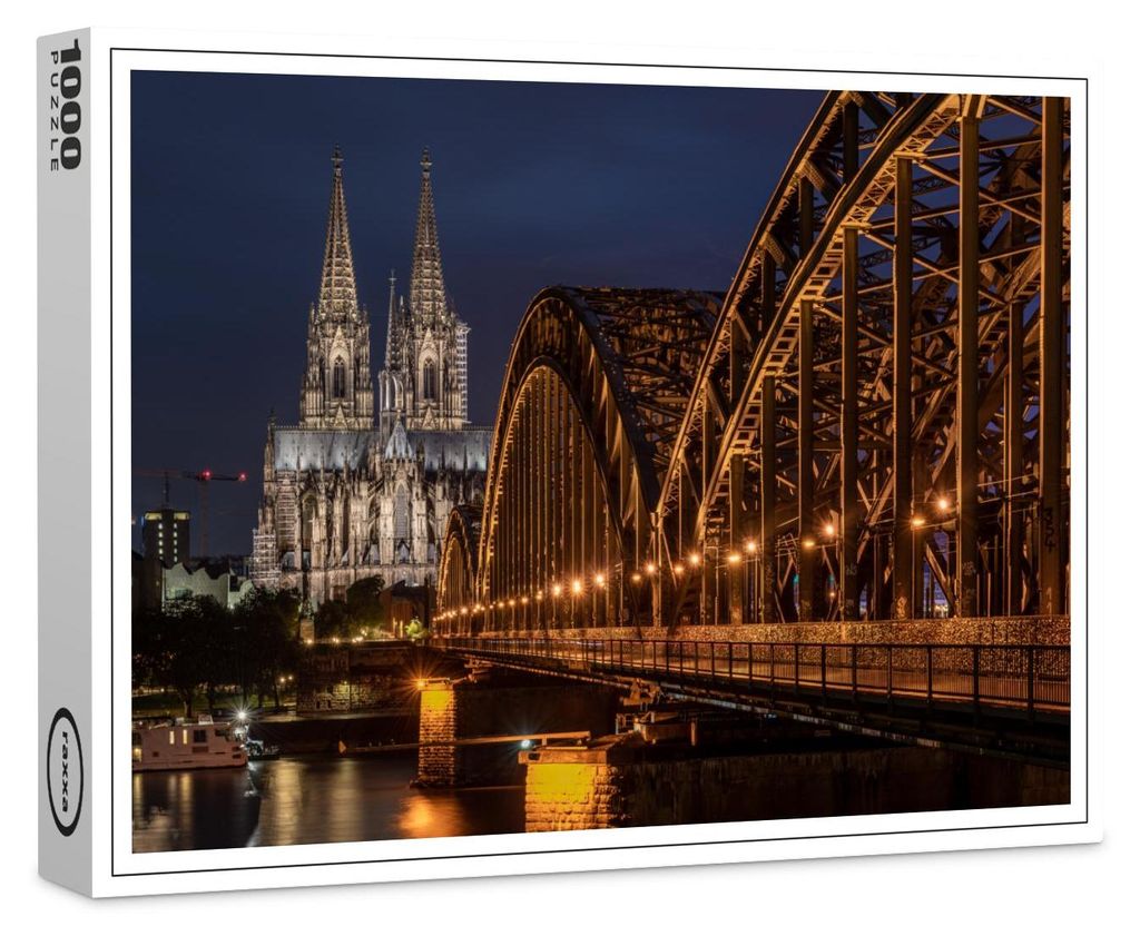 raxxa Premium-Puzzle "Kölner Dom bei Nacht", 1000 Teile