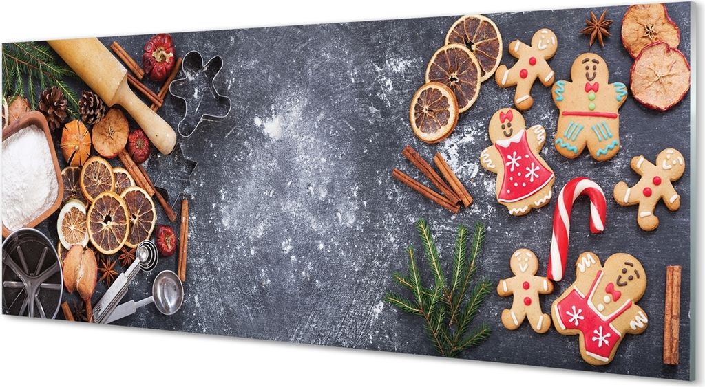 Glasbilder 125x50 Wandkunst Heilige Lebkuchen Mehl