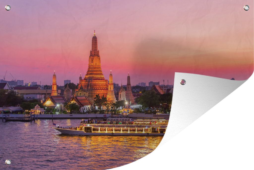 MuchoWow 90x60 cm Outdoor-Poster Gartendeko Sichtschutz Garten Poster für den Garten Ein Kreuzfahrtschiff vor der Küste Thailands