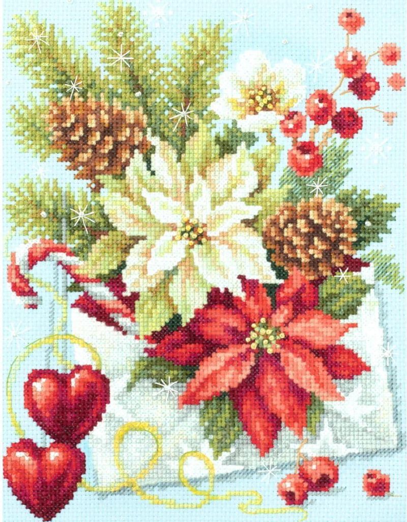 Magic Needle Zweigart Edition Kreuzstich Set "Frohe Weihnachten", Zählmuster, 17x22cm