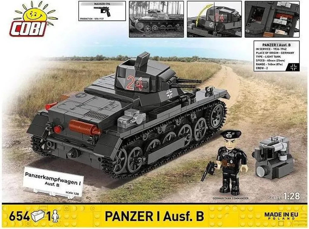 Panzer I Cobi 2660 Maquette à Construire pour Diorama Seconde Guerre
