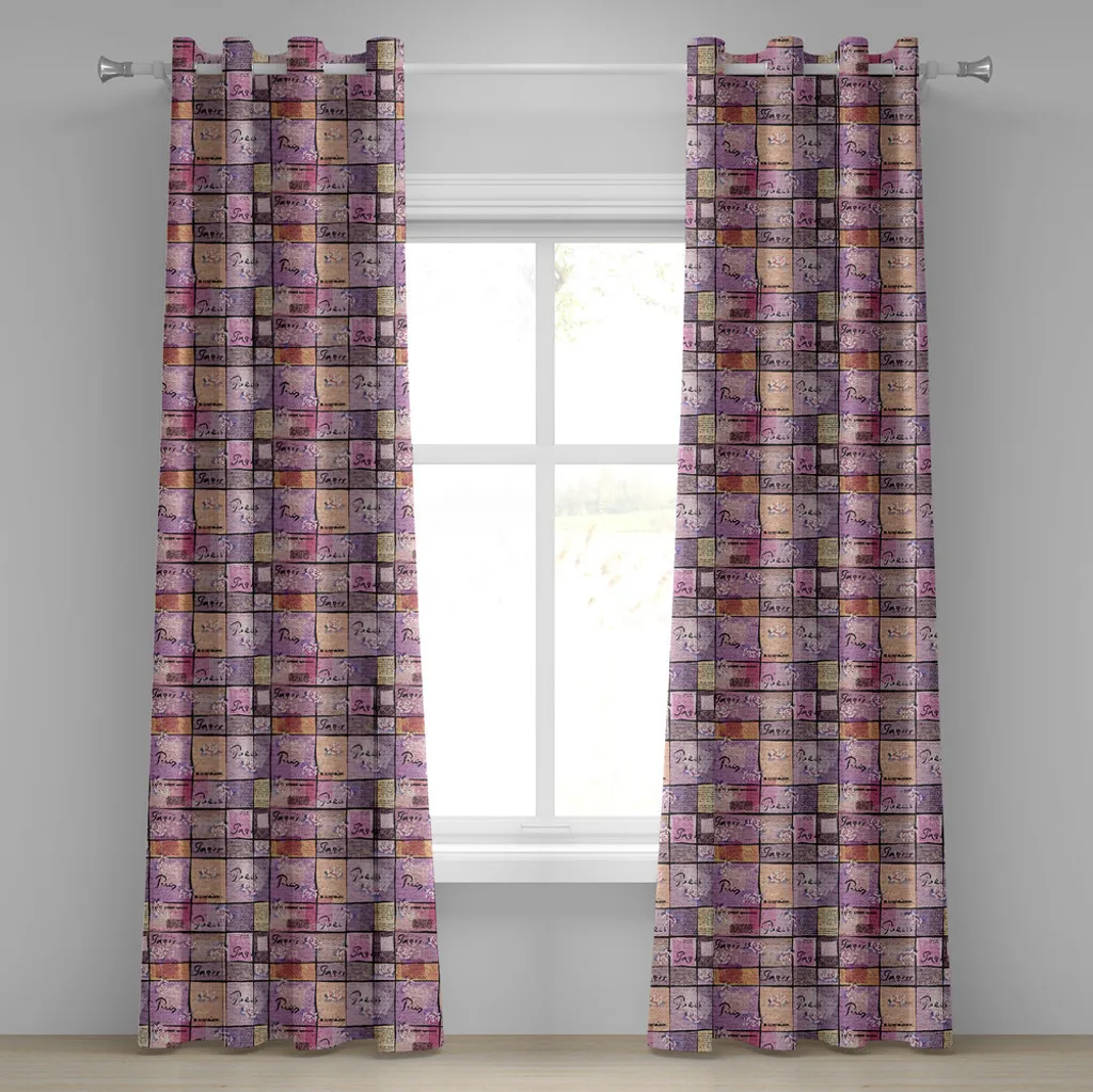 Tenda ABAKUHAUS Vintage Acquerello 280x175cm Rosa Pallido e Nero
