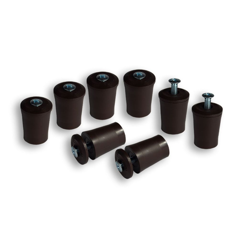 8 x INOVATEC Rollladen Anschlagstopper 28 mm braun Produktbild 