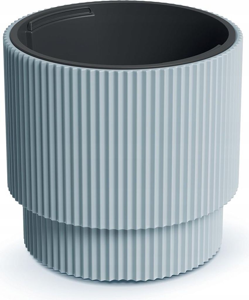 Blumentopf MILLY mit Einsatz hellgrau 29,9 x 30 cm