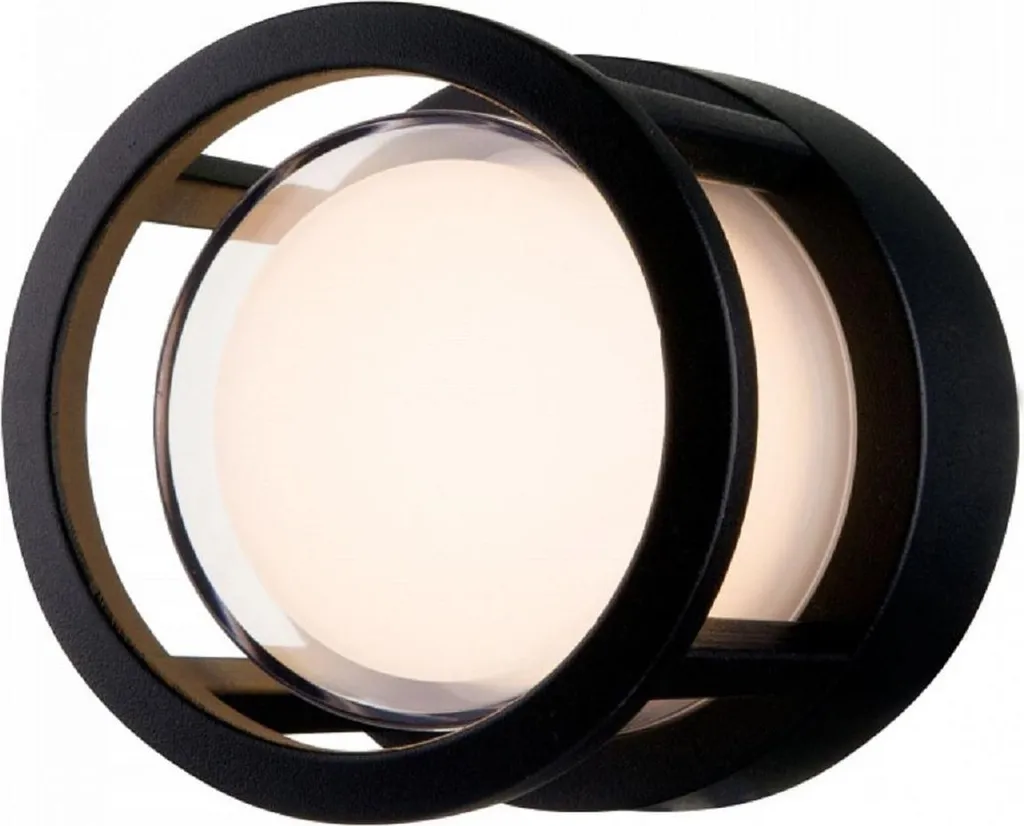 Éclairage terrasse LED rond noir 10,8 cm résistant aux intempéries IP65