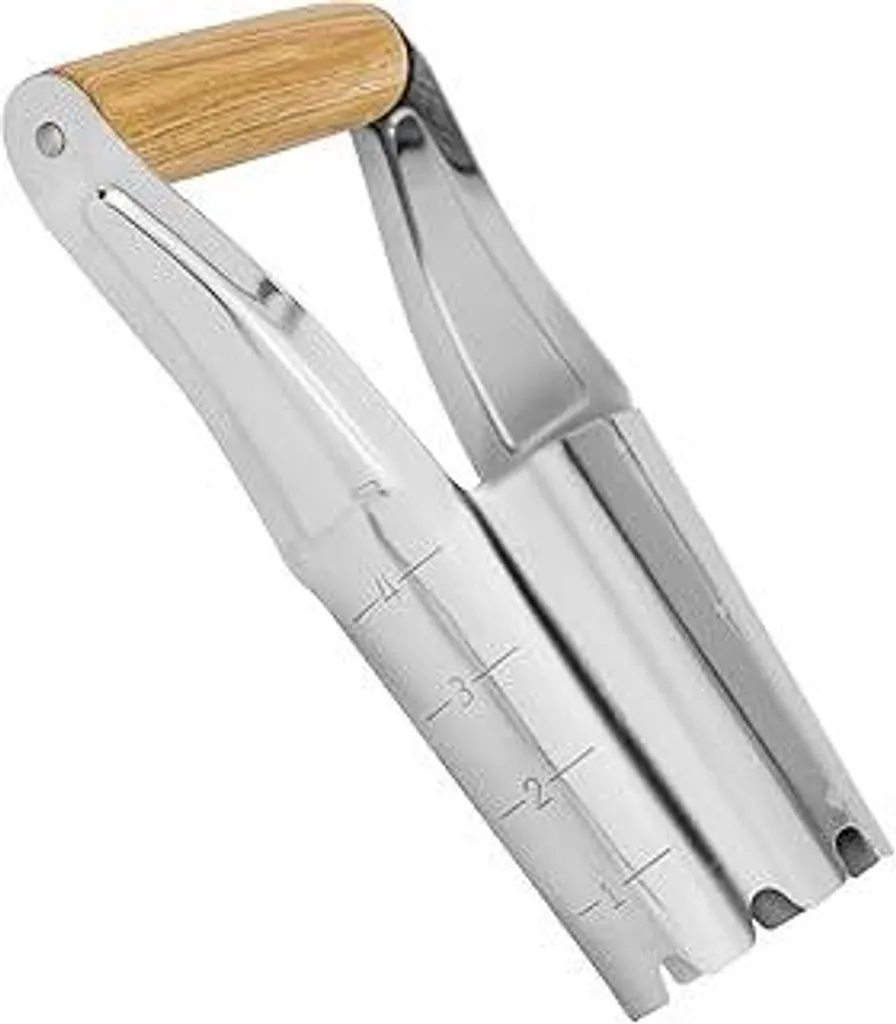 Vanga per Bulbi in Acciaio Inox e Legno con Scala di Profondità - Offerta