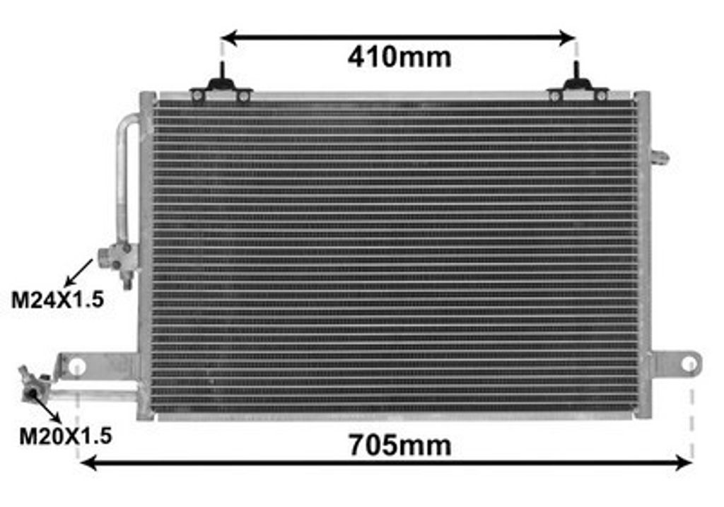 VAN WEZEL 03005117 Kondensator Klimaanlage Klimakondensator für AUDI 100 Limousine (4A2, C4)